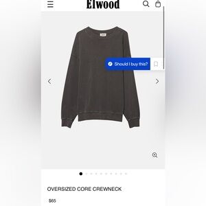 Xs oversized unisex Elwood vintage gray sweat set